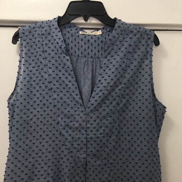 SBJ Austin Swiss dots chambray dress M/L - Picture 6 of 8